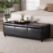Baxton Studio Leather dark brown storage bench ottoman - BSOY-161-001-dark brown